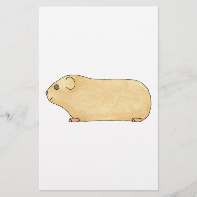 Cute Cream Guinea Pig. (Front)