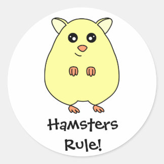 Cute Cream Hamsters Rule Stickers