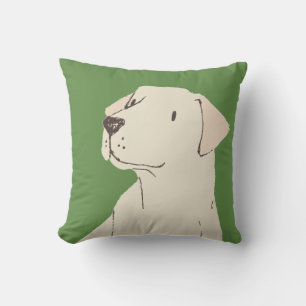 Cute cream Labrador puppy love customize Throw Pil Throw Pillow