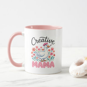Cute creative Mama goose word art  Mug