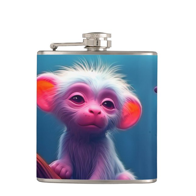 Cute Creature Hip Flask (Front)
