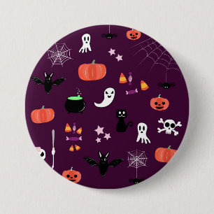 Cute Creepy Halloween Art 3 Inch Round Button