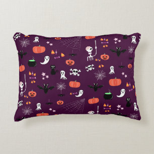 Cute Creepy Halloween Art Accent Pillow