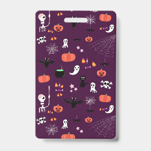 Cute Creepy Halloween Art Badge