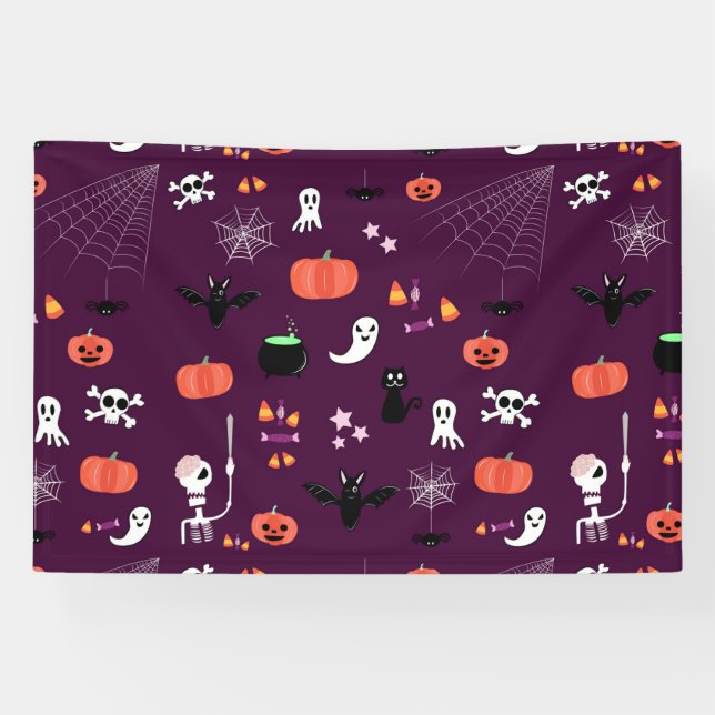 Cute Creepy Halloween Art Banner (Horizontal)