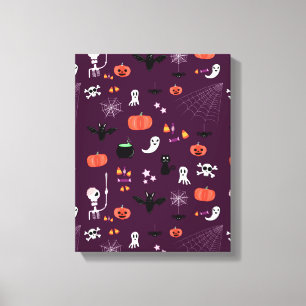 Cute Creepy Halloween Art Canvas Print