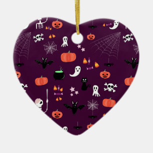 Cute Creepy Halloween Art Ceramic Ornament