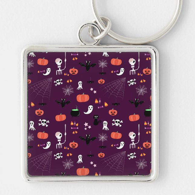 Cute Creepy Halloween Art Keychain (Front)