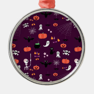 Cute Creepy Halloween Art Metal Ornament