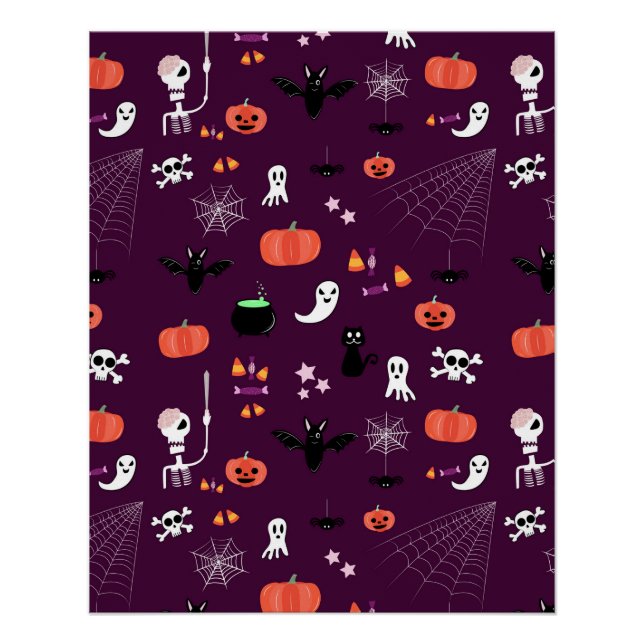 Cute Creepy Halloween Art Poster (Front)