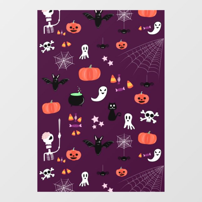 Cute Creepy Halloween Art Window Cling (Sheet)