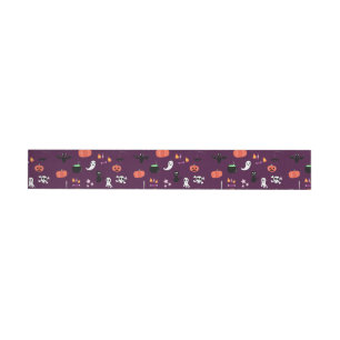 Cute Creepy Halloween Art Wraparound Address Label