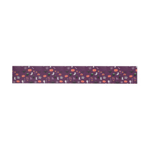 Cute Creepy Halloween Art Wraparound Address Label