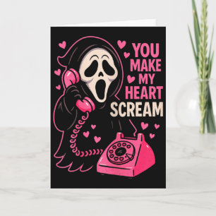 Cute Creepy Horror Make My Heart Scream Valentine’ Card