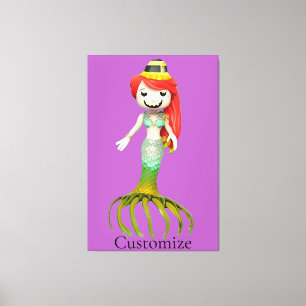 Cute Creepy Mermaid Witch Thunder_Cove  Canvas Print