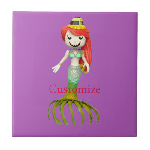 Cute Creepy Mermaid Witch Thunder_Cove  Tile