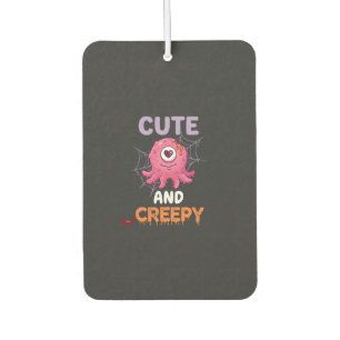 Cute Creepy Pink Monster Halloween Spider Web Bats Air Freshener