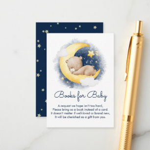 Cute Crescent Moon Teddy Bear Books for Baby Enclosure Card