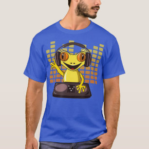 Cute Crested Gecko Play DJ Music Shirt