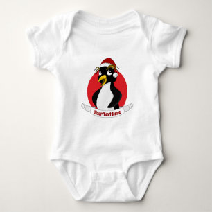 Cute crested penguin Christmas cartoon Baby Bodysu Bodysuit