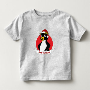 Cute crested penguin Christmas cartoon Toddler T-s T-shirt