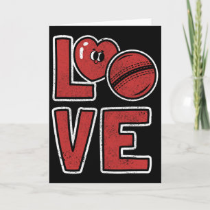 Cute Cricket Lover Cricket Player Cricket Fan Love Card