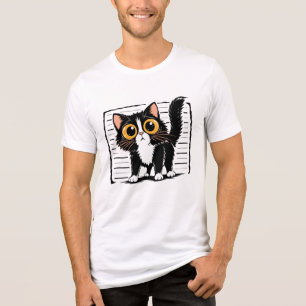 Cute Criminal Cat Mugshot T-Shirt Tri-Blend Shirt