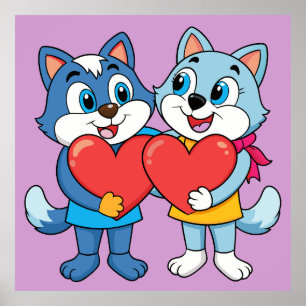 Cute Critter Couples Poster