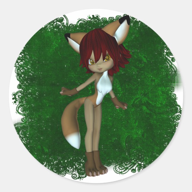 Cute Critters 05 Classic Round Sticker (Front)