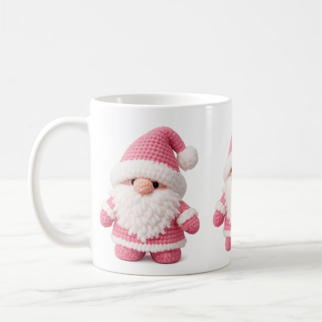 Cute Crochet Gnome, Gift for Crochet Lovers Coffee Mug (Left)