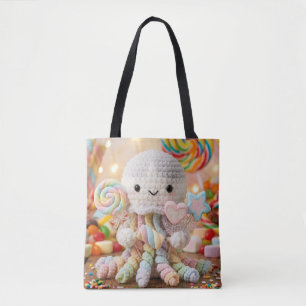 Cute Crocheted Octopus Candy Land Aesthetic  Tote Bag
