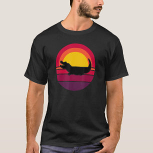 Cute Crocodile Alligator Retro Sunset Reptile Mom T-Shirt