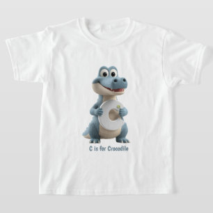 Cute Crocodile Kids T-Shirt   C is for Crocodile A