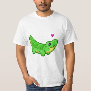 Cute crocodile love kawaii cartoon man T-Shirt