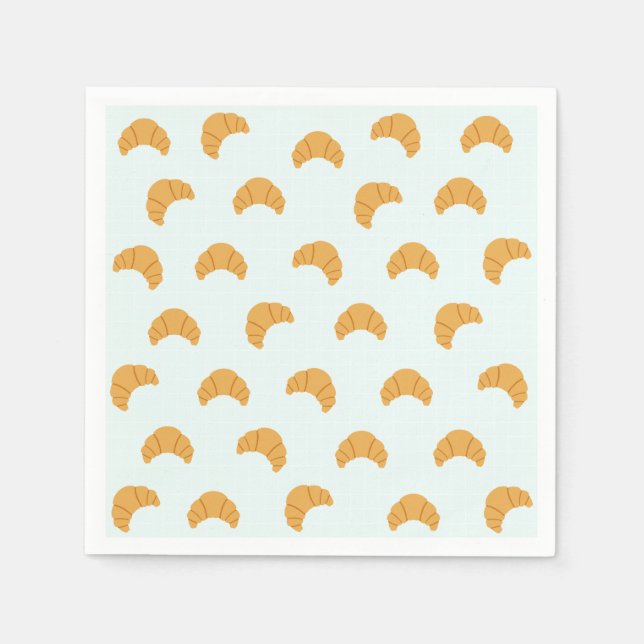 Cute Croissant Paper Napkins (Front)