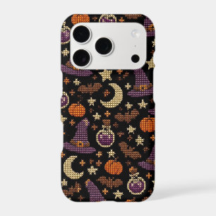 Cute Cross Stitch Witchy Halloween Phone Case