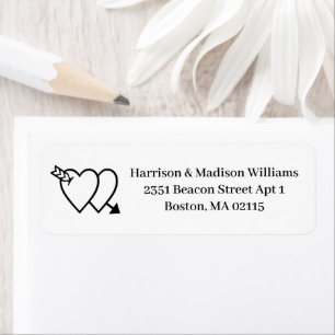 Cute crossed arrow hearts custom elegant wedding