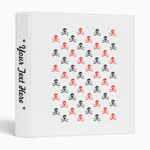 Cute Crossed Bones 3 Ring Binder