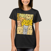 Cute Crowd Cat for Casual Wear Women’s T-Shirt