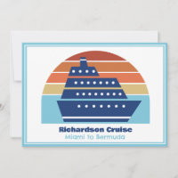 Cute Cruise Ship Family Trip Sunset Personalized