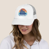 Cute Cruise Ship Family Trip Sunset Personalized Trucker Hat (In Situ)