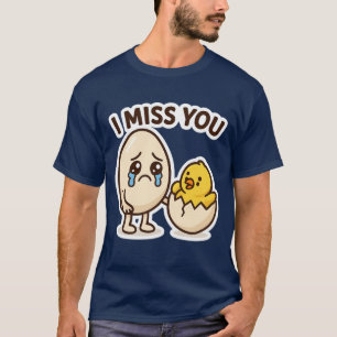 Cute Crying Egg Sticker – Funny Cartoon Emotional  T-Shirt