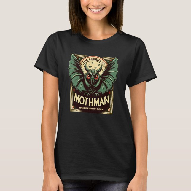 Cute Cryptid Harbinger of Doom Mothman T-Shirt (Front)
