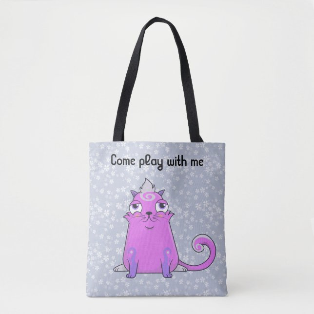 Cute cryptokitty Bella wants to play Tote Bag (Front)