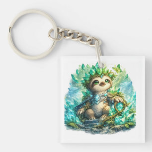 Cute Crystal Sloth Women's T-Shirt Kawaii Fantas Keychain