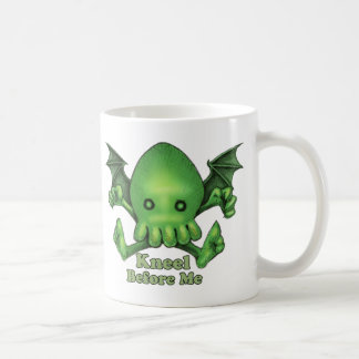 Cute Cthulhu Chibi Kneel Before Me Coffee Mug