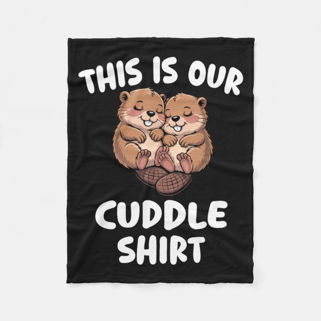 Cute Cuddle For Couples Funny Romantic  Fleece Blanket (Front)