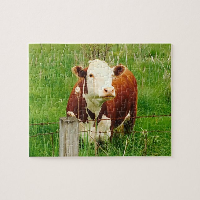 Cute Cuddly Cow Friend 4Jeremy Jigsaw Puzzle (Horizontal)