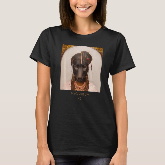 Cute cuddly  face portrait of an Ancient dog as Cl T-Shirt (Front)