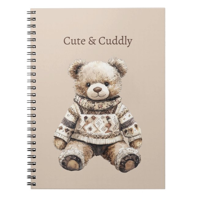 Cute & Cuddly Teddy Bear Notebook (Front)